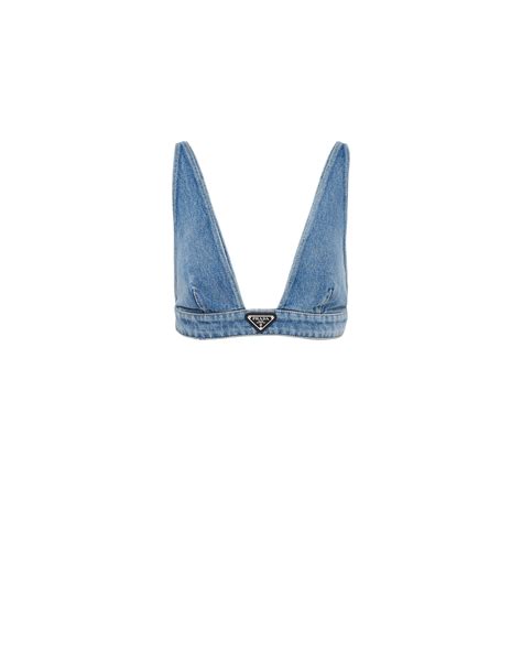 prada denim top.